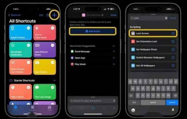 屏边苹果14锁屏维修店分享iPhone14升级iOS16.4后如何创建锁屏快捷方式 