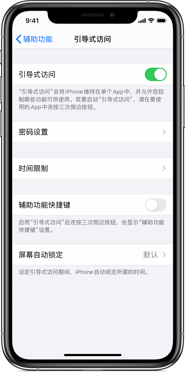 屏边苹果手机维修分享如何在 iPhone 上退出引导式访问 