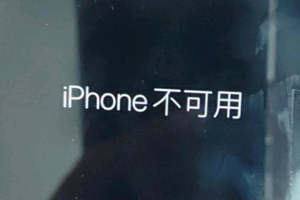 屏边苹果服务网点分享锁屏界面显示“iPhone 不可用”如何解决 